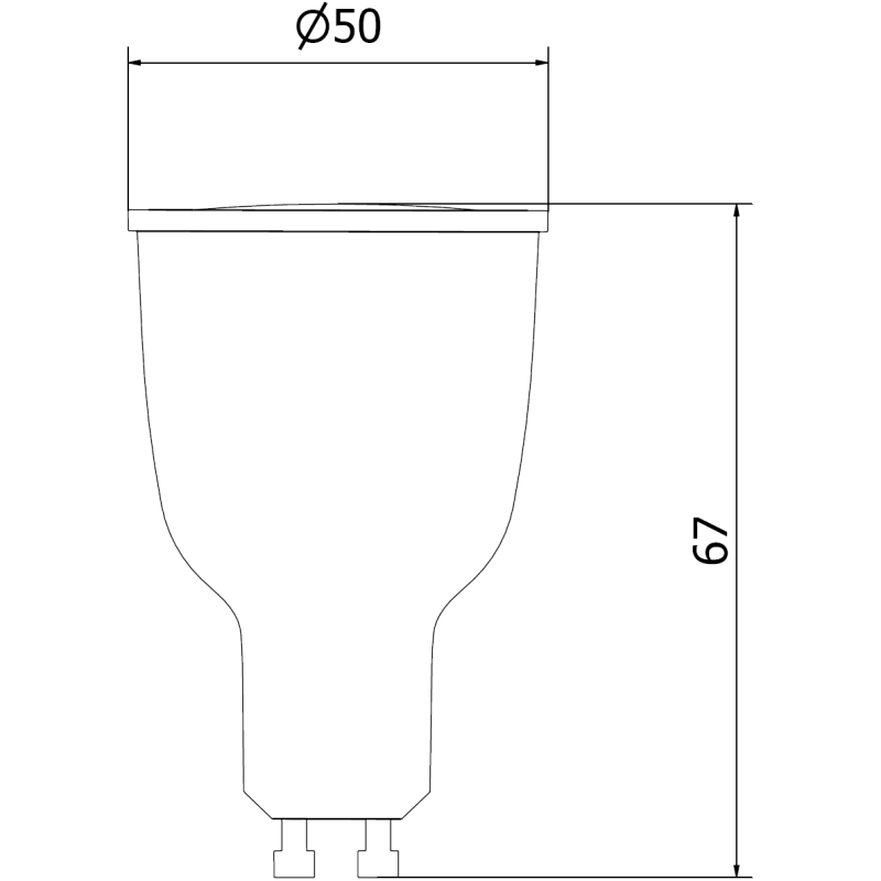 Mexen Nova LED žiarovka GU10, 12W, Studená - 6500K, 1260 lm - L108-GU10-1265-01
