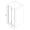 Mexen Lima skladacie sprchové dvere 60 cm, transparentnéné, chrómová - 856-060-000-01-00