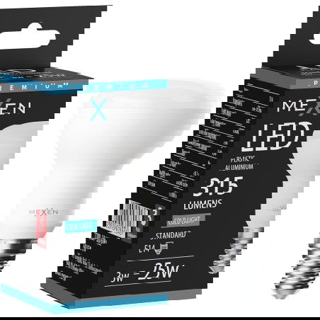 Mexen Nova LED žiarovka E14, R50, 3W, Studená - 6500K, 315 lm - L103-E14-0365-01