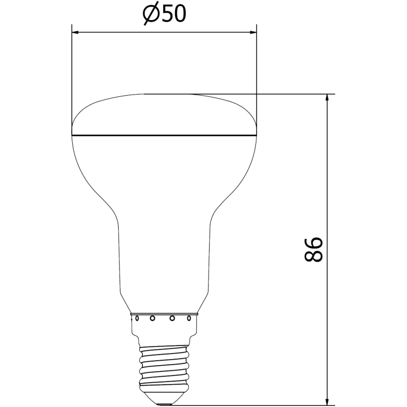 Mexen Nova LED žiarovka E14, R50, 6W, Studená - 6500K, 630 lm - L103-E14-0665-01