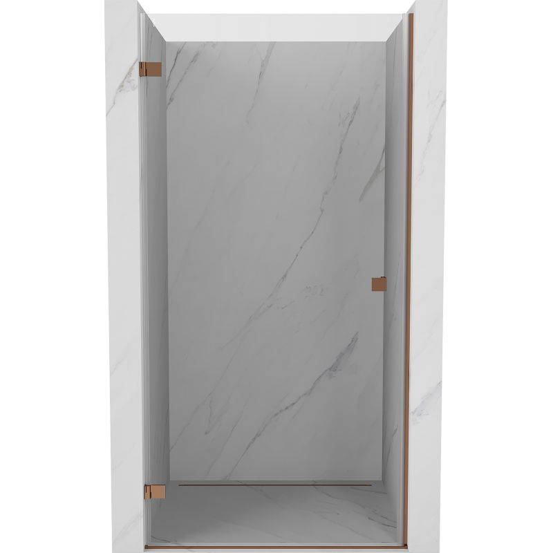 Mexen Lunar-B sprchové dvere výklopné ľavé 50 cm, transparentné, ružové zlato - 832-050-000-60-00-L