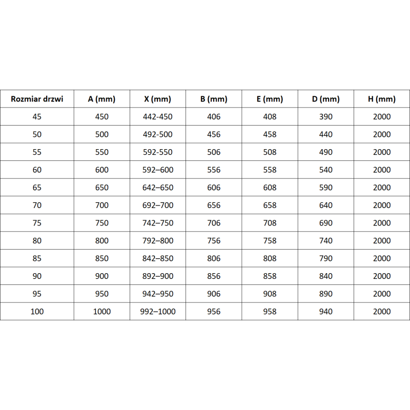 Mexen Lunar-B sprchové dvere pravé otváracie 45 cm, priehľadné, brúsená meď - 832-045-000-65-00-P