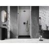 Mexen Lunar-B ľavé skladacie sprchové dvere 50 cm, transparentné, brúsená gun gray - 832-050-000-66-00-L