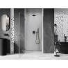 Mexen Lunar-B ľavé skladacie sprchové dvere 50 cm, transparentné, brúsená gun gray - 832-050-000-66-00-L