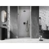 Mexen Lunar-B ľavé skladacie sprchové dvere 50 cm, transparentné, brúsená gun gray - 832-050-000-66-00-L
