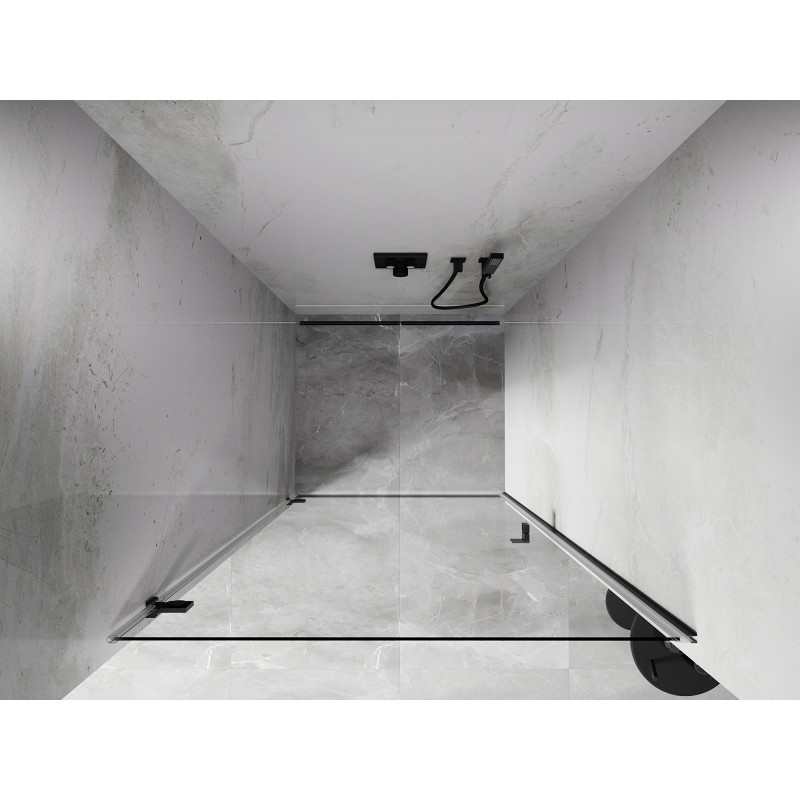 Mexen Lunar-B ľavé skladacie sprchové dvere 50 cm, transparentné, brúsená gun gray - 832-050-000-66-00-L