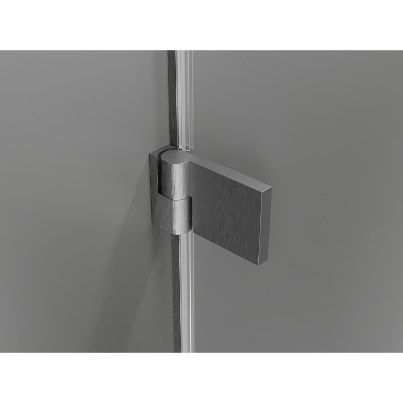 Mexen Lunar-B ľavé skladacie sprchové dvere 50 cm, transparentné, brúsená gun gray - 832-050-000-66-00-L