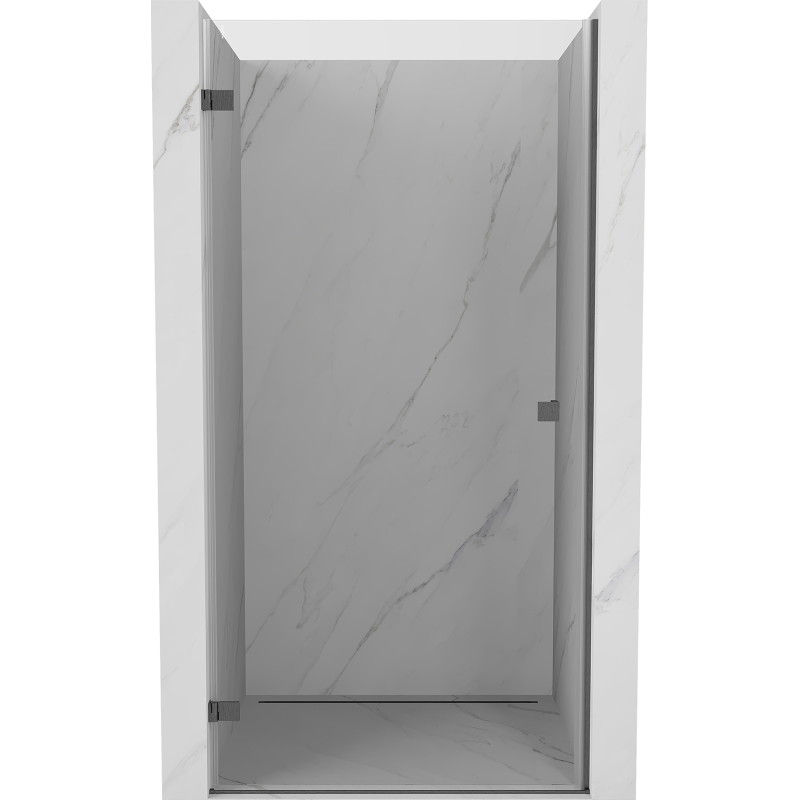 Mexen Lunar-B ľavé skladacie sprchové dvere 50 cm, transparentné, brúsená gun gray - 832-050-000-66-00-L