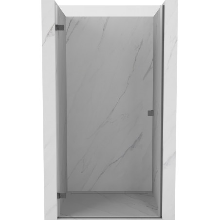 Mexen Lunar-B ľavé skladacie sprchové dvere 50 cm, transparentné, brúsená gun gray - 832-050-000-66-00-L