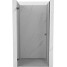 Mexen Lunar-B ľavé skladacie sprchové dvere 50 cm, transparentné, brúsená gun gray - 832-050-000-66-00-L