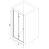 Mexen Lima skladacie sprchové dvere 120 cm, transparentnéné, chrómová - 856-120-000-01-00