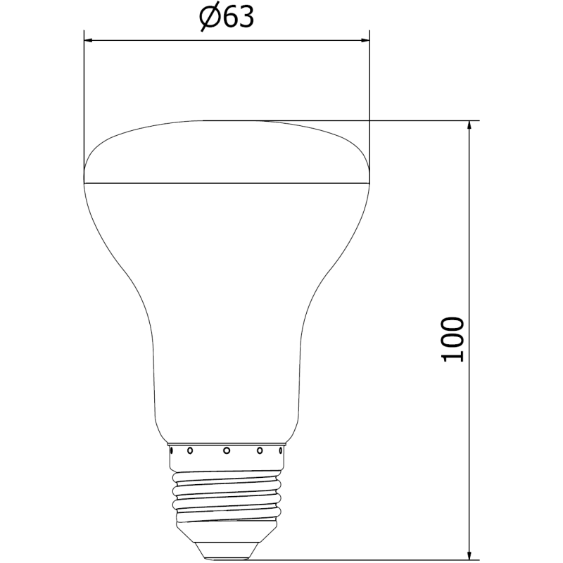 Mexen Nova LED žiarovka E27, R63, 8W, Teplá - 3000K, 840 lm - L104-E27-0830-01