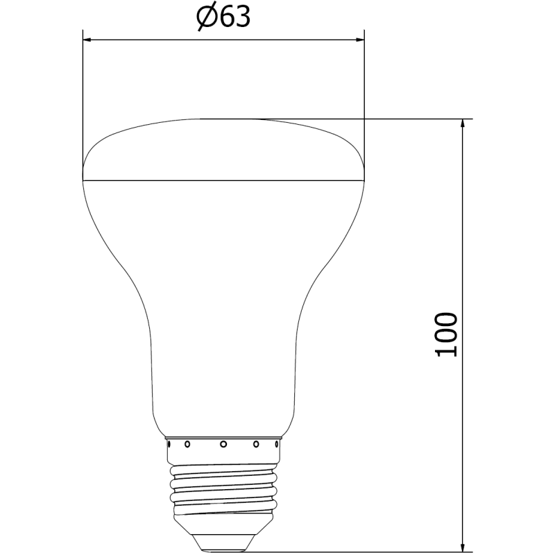 Mexen Nova LED žiarovka E27, R63, 8W, Studená - 6500K, 840 lm - L104-E27-0865-01