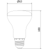 Mexen Nova LED žiarovka E27, R63, 10W, Teplá - 3000K, 1055 lm - L104-E27-1030-01