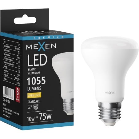 Mexen Nova LED žiarovka E27, R63, 10W, Teplá - 3000K, 1055 lm - L104-E27-1030-01