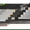 Mexen Leo granitový jednokomorový drez s odkvapkávačom 900 x 500 mm, Biela, Sifón Zlatá - 6501901010-20-G