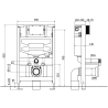 Mexen Sofia sada podomietkového WC rám Fenix XS-F s WC misou, čierny mat - 6803354XX85