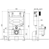 Mexen podomietkový WC systém Felix XS-F s WC misou Rico, čierna matná - 6803372XX85