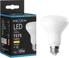 Mexen Nova LED žiarovka E27, R80, 15W, Teplá - 3000K, 1575 lm - L105-E27-1530-01