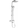 Mexen CQ33 vaňovo-sprchová súprava s dažďovými tryskami a termostatickou batériou, chrómová - 779103395-00
