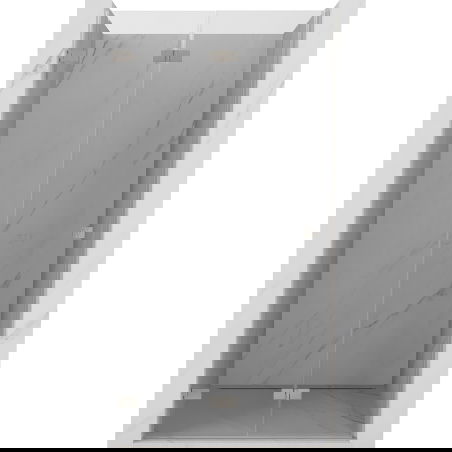 Mexen Lunar-F skladacie sprchové dvere ľavé 50 cm, priehľadné, brúsený nikel - 836-050-000-97-00-L