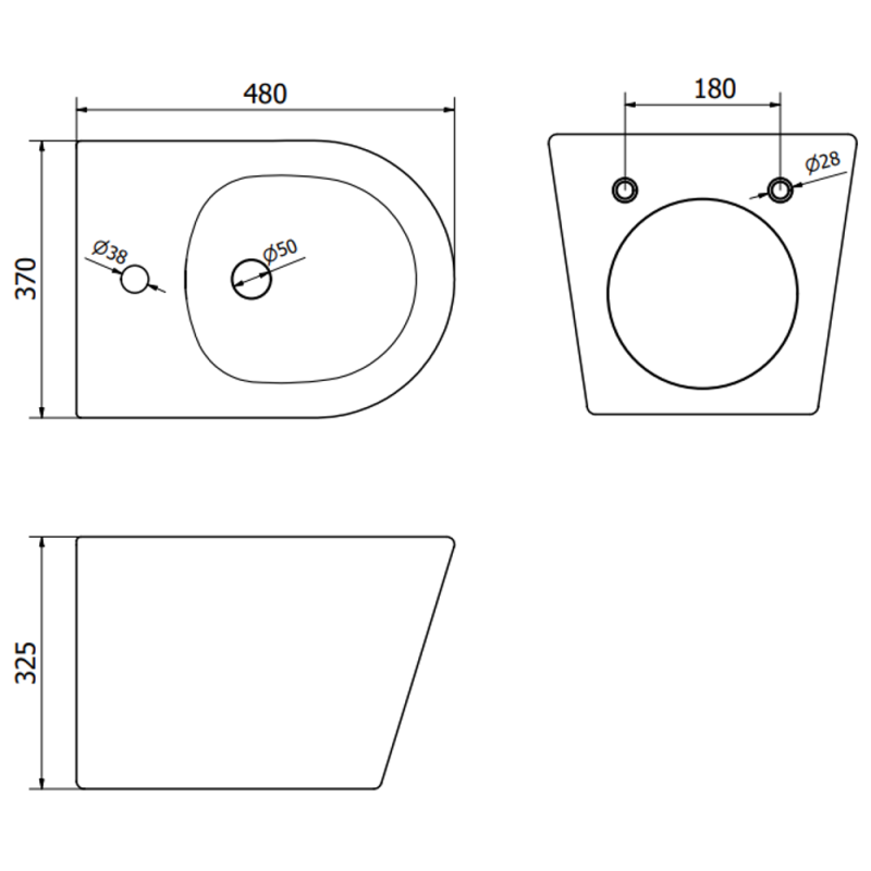 Mexen podomietková bidetová sada Fenix B s bidetom Rico, biela - 69935724800