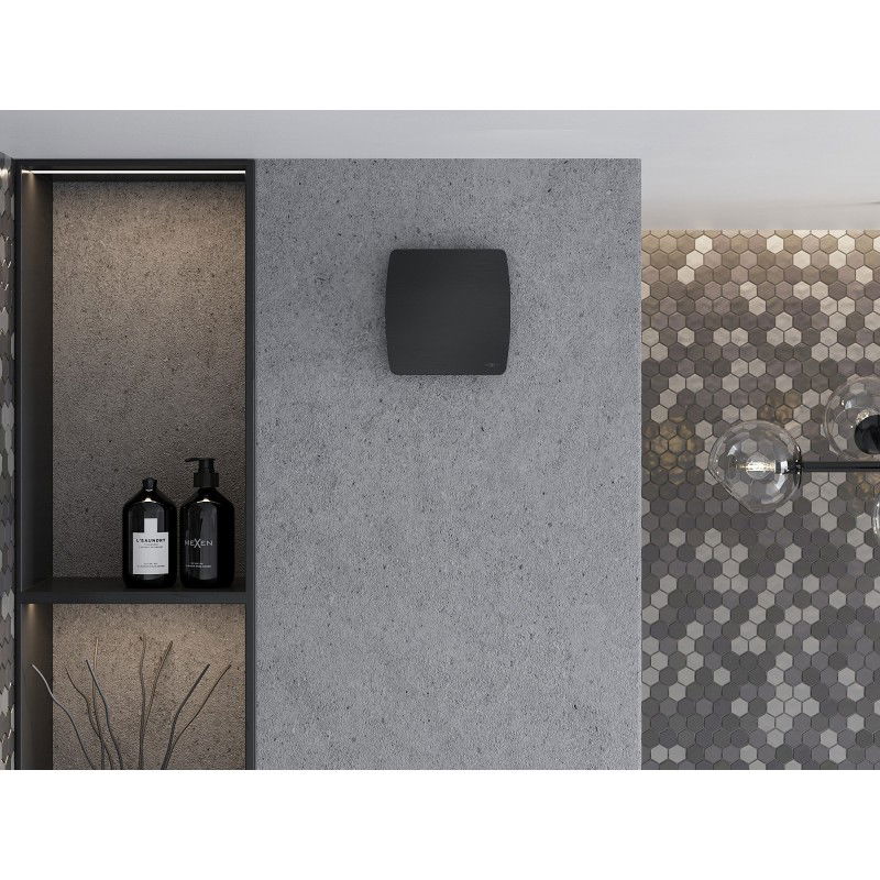 Mexen AXS 120 kúpeľňový ventilátor s čidlom vlhkosti, čierny - W9601-125H-70
