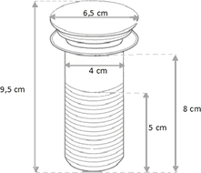 Mexen klik-klak zátka okrúhla, sivý kameň - 79910-65