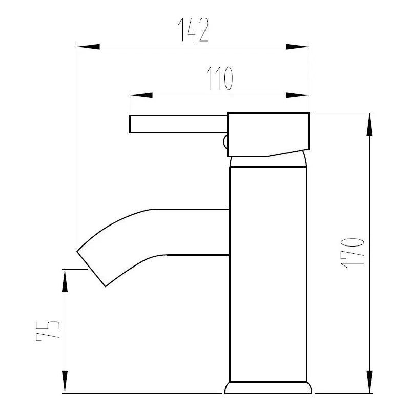 Mexen Lua umývadlová batéria, biela - 72800-20
