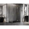 Mexen Lunar L Duo sprchová kabína pravá 115 x 75 cm, transparentná, zlatá brúsená - 834L-115P-075L-55-00