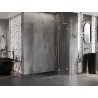 Mexen Lunar L Duo sprchová kabína pravá 115 x 75 cm, transparentná, zlatá brúsená - 834L-115P-075L-55-00