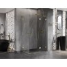Mexen Lunar L Duo sprchová kabína pravá 115 x 75 cm, transparentná, zlatá brúsená - 834L-115P-075L-55-00