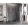Mexen Lunar L Duo sprchová kabína pravá 110 x 80 cm, priehľadná, brúsený nikel - 834L-110P-080L-97-00