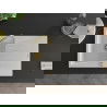 Mexen Cesar granitový jednokomorový drez s odkvapkávačom 775 x 470 mm, Biela, Sifón Zlatá - 6514771010-20-G