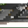 Mexen Cesar granitový jednokomorový drez s odkvapkávačom 775 x 470 mm, Šedá, Sifón Zlatá - 6514771010-71-G