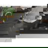 Mexen Cesar granitový jednokomorový drez s odkvapkávačom 775 x 470 mm, Čierna/Zlatá metalíza, Sifón Zlatá - 6514771010-75-G