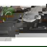 Mexen Cesar granitový jednokomorový drez s odkvapkávačom 775 x 470 mm, Čierna škvrnitá, Sifón Zlatá - 6514771010-76-G