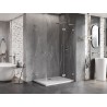 Mexen Lunar L Duo sprchová kabína pravá otváracia 120 x 115 cm, transparentná, brúsený nikel - 834L-120P-115L-97-00