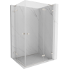 Mexen Lunar L Duo sprchová kabína pravá otváracia 120 x 115 cm, transparentná, brúsený nikel - 834L-120P-115L-97-00