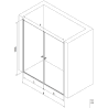 Mexen Pretoria Duo sprchové dvere výklopné 140 cm, transparentné, chróm - 852-140-000-02-00