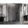 Mexen Lunar L Duo sprchová kabína s výklopnými dverami, pravá 100 x 95 cm, transparentná, gun metal - 834L-100P-095L-95-00