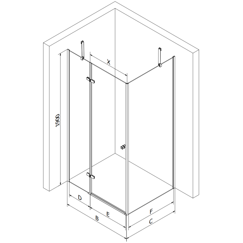 Mexen Roma sprchovací kút s vyklápacími dverami 120 x 100 cm, transparentný, čierny - 854-120-100-70-00