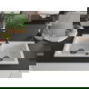 Mexen Mario granitový drez 2-komorový 820 x 436 mm, biely, čierny sifón - 6504822000-20-B