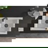 Mexen Mario granitový drez 2-komorový 820 x 436 mm, biely, čierny sifón - 6504822000-20-B