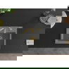 Mexen Milo granitový jednokomorový drez 435 x 410 mm, Šedá, Sifón Zlatá - 6505441000-71-G