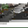 Mexen Milo granitový jednokomorový drez 435 x 410 mm, Čierna škvrnitá, Sifón Zlatá - 6505441000-76-G
