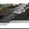 Mexen Milo granitový jednokomorový drez 435 x 410 mm, Čierna/Strieborná metalíza, Sifón Čierna - 6505441000-73-B