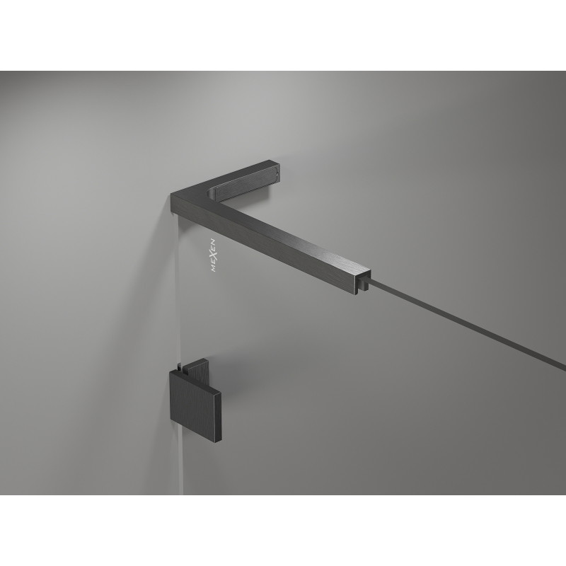 Mexen Lunar L Duo sprchová kabína so závesnými pravými dverami 115 x 70 cm, transparentná, gun gray brúsený