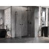 Mexen Lunar L Duo sprchová kabína so závesnými pravými dverami 115 x 70 cm, transparentná, gun gray brúsený