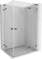 Mexen Lunar L Sprchová kabína Duo, pravá 115 x 85 cm, priehľadná, brúsená zbraňovo sivá - 834L-115P-085L-66-00
